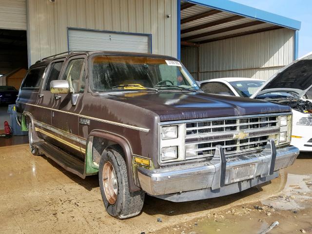 1GTER16K7HF520425 - 1987 GMC SUBURBAN R BROWN photo 1