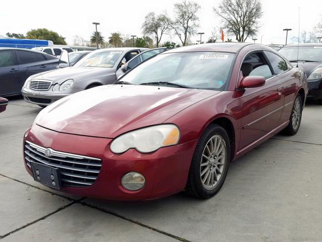 4C3AG52H23E105178 - 2003 CHRYSLER SEBRING LX RED photo 2