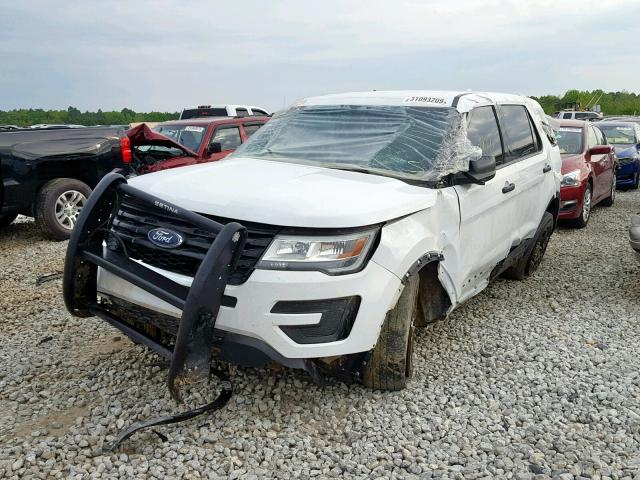 1FM5K8AR1HGB55909 - 2017 FORD EXPLORER P WHITE photo 2