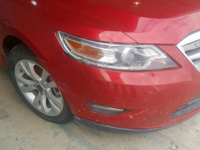 1FAHP2EW1BG104553 - 2011 FORD TAURUS SEL RED photo 9