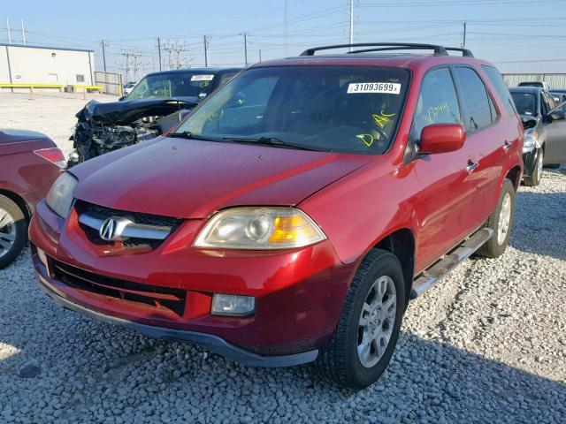 2HNYD18686H529569 - 2006 ACURA MDX TOURIN RED photo 2