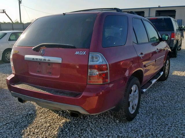 2HNYD18686H529569 - 2006 ACURA MDX TOURIN RED photo 4