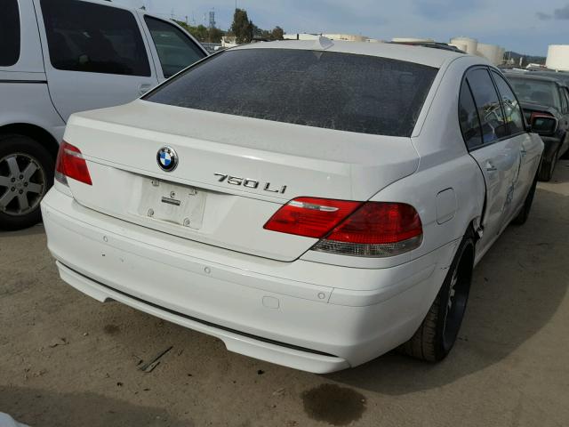 WBAHN83557DT66983 - 2007 BMW 750 WHITE photo 4