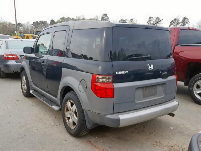 5J6YH28514L008016 - 2004 HONDA ELEMENT EX BLACK photo 3