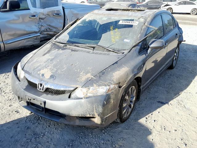 2HGFA16959H318550 - 2009 HONDA CIVIC EXL GRAY photo 2