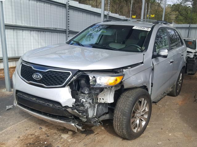 5XYKW4A21DG352857 - 2013 KIA SORENTO SX SILVER photo 2