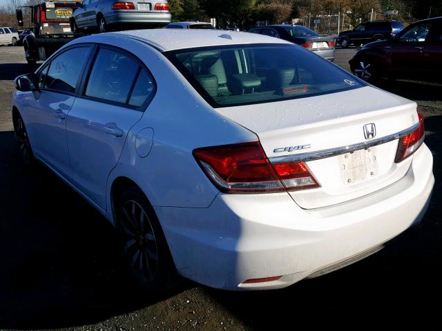 19XFB2F97EE224600 - 2014 HONDA CIVIC EXL WHITE photo 3