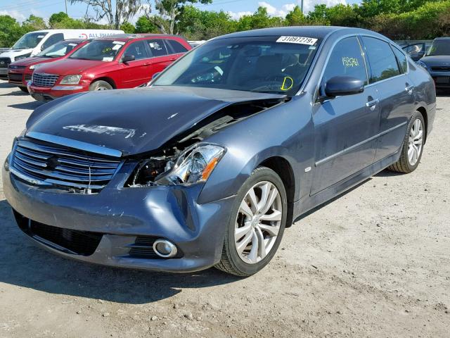 JNKCY01E29M800514 - 2009 INFINITI M35 BASE BLUE photo 2