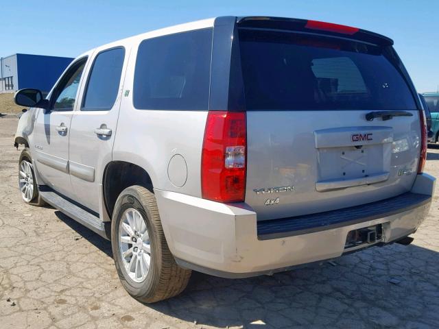 1GKFK13518R236458 - 2008 GMC YUKON HYBR SILVER photo 3