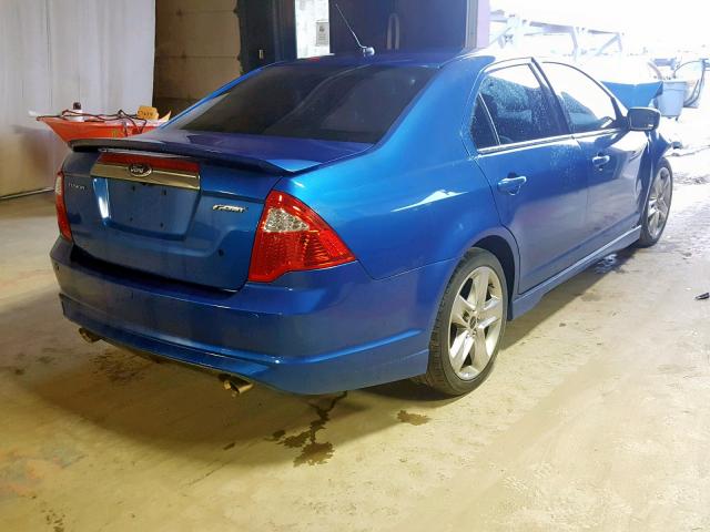 3FAHP0KC3BR255773 - 2011 FORD FUSION SPO BLUE photo 4