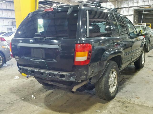 1J4GW48S14C350021 - 2004 JEEP GRAND CHER BLACK photo 4