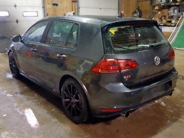 3VW447AU4HM020645 - 2017 VOLKSWAGEN GTI S/SE GRAY photo 3