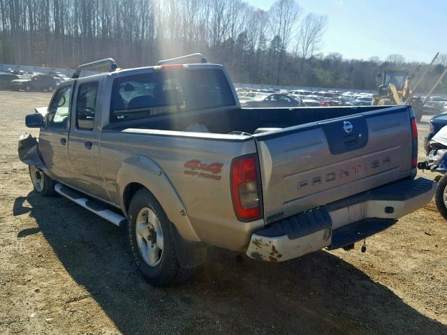 1N6ED29YX2C376122 - 2002 NISSAN FRONTIER C GRAY photo 3