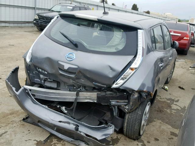 1N4AZ0CP1EC332477 - 2014 NISSAN LEAF S GRAY photo 4