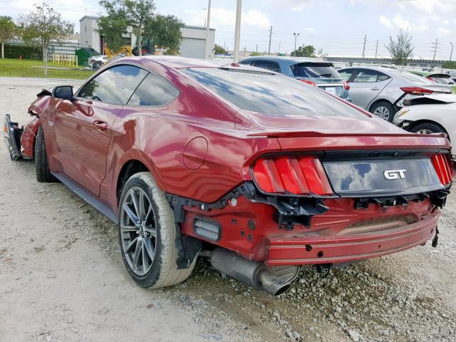1FA6P8CF2G5232428 - 2016 FORD MUSTANG GT RED photo 3