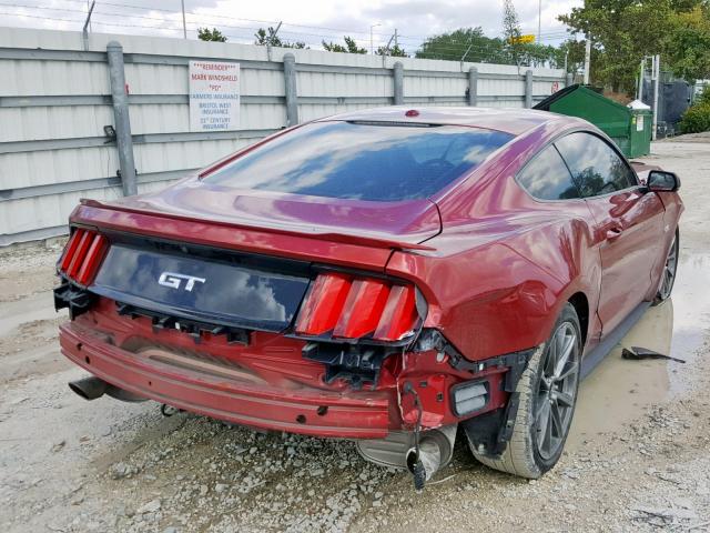 1FA6P8CF2G5232428 - 2016 FORD MUSTANG GT RED photo 4