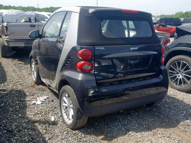 WMEEK31X78K149018 - 2008 SMART FORTWO PAS BLACK photo 3