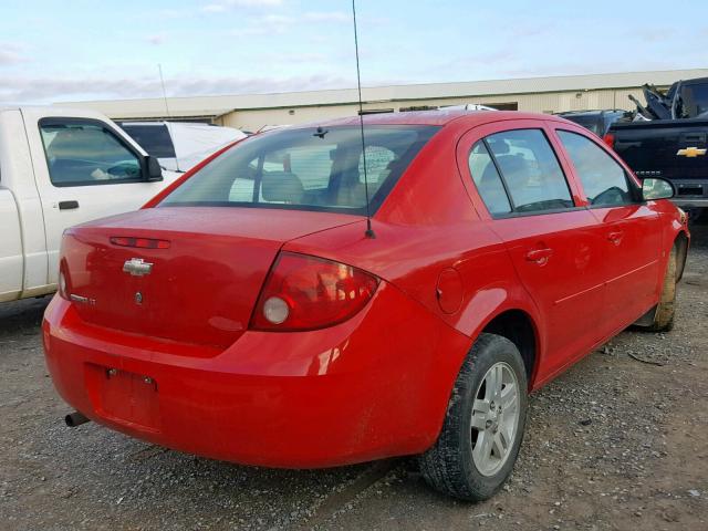 1G1AL55F067750495 - 2006 CHEVROLET COBALT LT RED photo 4