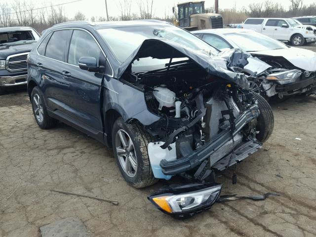 2FMPK4J97KBB31677 - 2019 FORD EDGE SEL BLUE photo 1