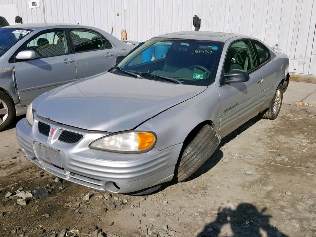 1G2NF12T51M628779 - 2001 PONTIAC GRAND AM S SILVER photo 2