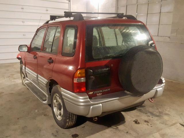 2CNBJ634016912638 - 2001 CHEVROLET TRACKER LT RED photo 3