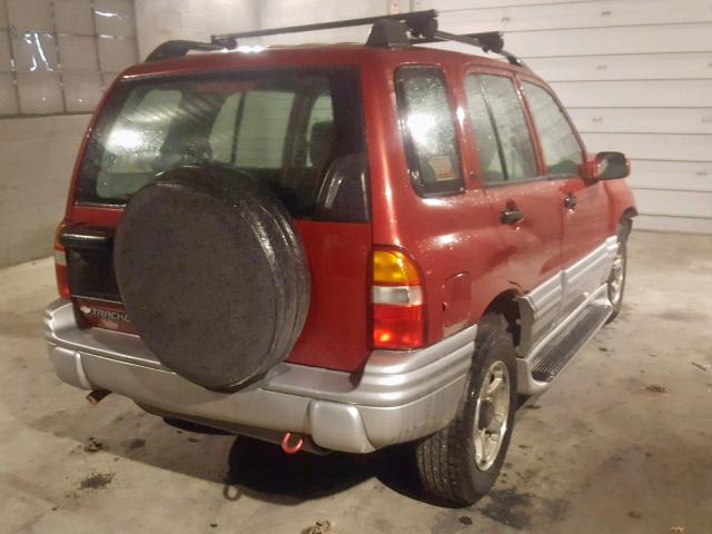 2CNBJ634016912638 - 2001 CHEVROLET TRACKER LT RED photo 4