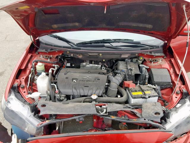 JA32V2FW2HU002112 - 2017 MITSUBISHI LANCER ES RED photo 7