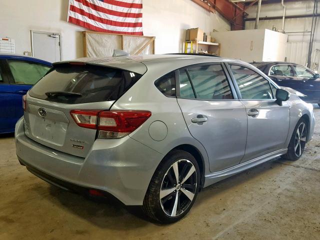 4S3GTAL60J3744158 - 2018 SUBARU IMPREZA SP SILVER photo 4