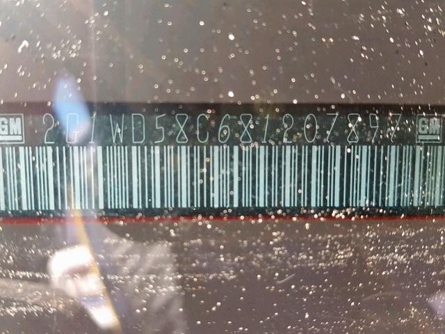 2G1WD58C681207897 - 2008 CHEVROLET IMPALA SUP 红色 照片 10