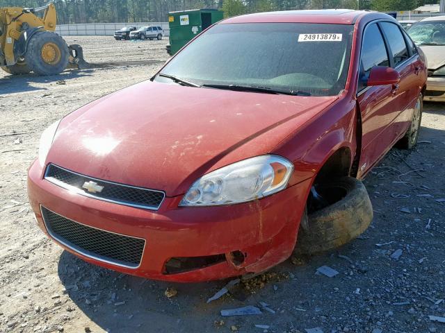 2G1WD58C681207897 - 2008 CHEVROLET IMPALA SUP RED photo 2