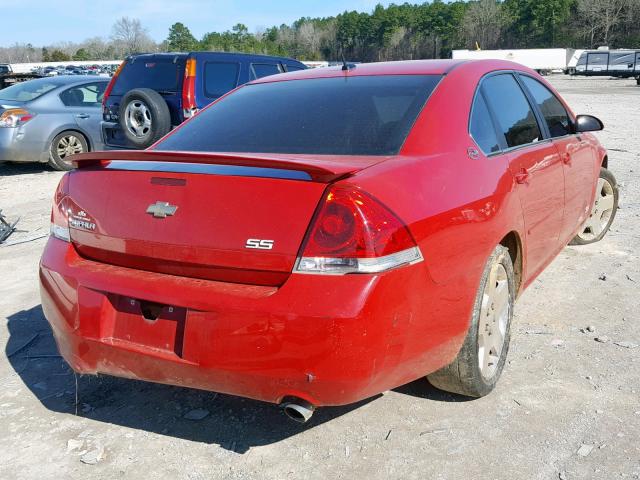 2G1WD58C681207897 - 2008 CHEVROLET IMPALA SUP RED photo 4
