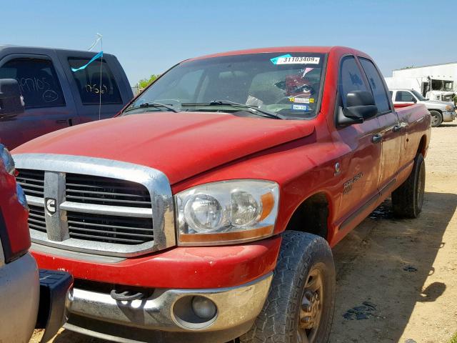 1D7KS28C16J215084 - 2006 DODGE RAM 2500 S წითელი ფოტო 2