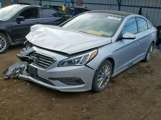 5NPE34AF5FH062528 - 2015 HYUNDAI SONATA SPO SILVER photo 2