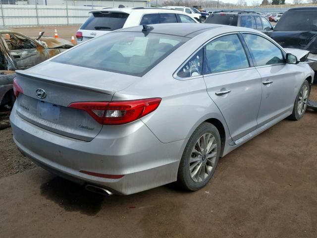 5NPE34AF5FH062528 - 2015 HYUNDAI SONATA SPO SILVER photo 4