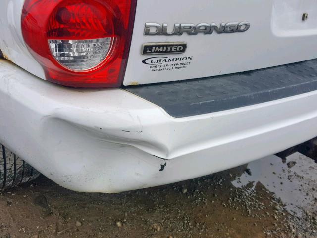 1D4HB58D34F209059 - 2004 DODGE DURANGO LI WHITE photo 9