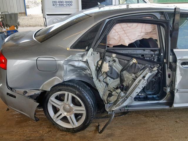 WAUAF78E08A080690 - 2008 AUDI A4 2.0T GRAY photo 9