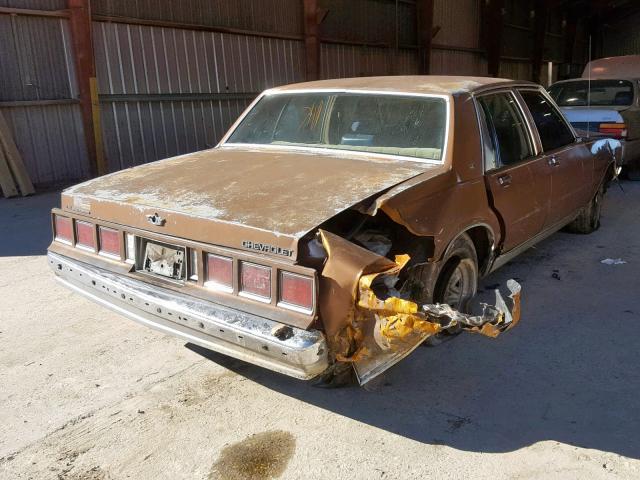 1G1BN69Z0FY208994 - 1985 CHEVROLET CAPRICE CL BROWN photo 4