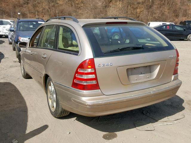 WDBRH81J64F542307 - 2004 MERCEDES-BENZ C 240 SPOR GOLD photo 3