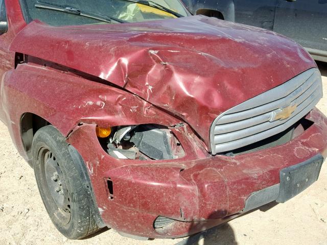 3GNDA13D87S550592 - 2007 CHEVROLET HHR LS Կարմիր լուսանկար 9
