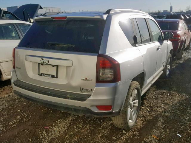 1C4NJDAB0ED607929 - 2014 JEEP COMPASS SP SILVER photo 4