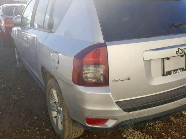 1C4NJDAB0ED607929 - 2014 JEEP COMPASS SP SILVER photo 9