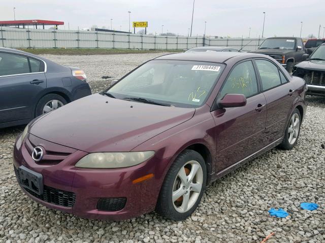 1YVHP80C575M46661 - 2007 MAZDA 6 MAROON photo 2