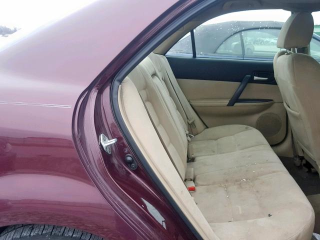 1YVHP80C575M46661 - 2007 MAZDA 6 MAROON photo 6