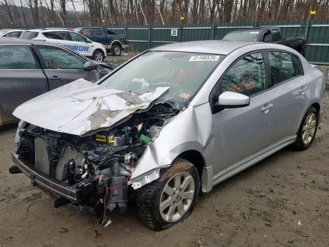 3N1AB6APXCL779186 - 2012 NISSAN SENTRA 2.0 SILVER photo 2