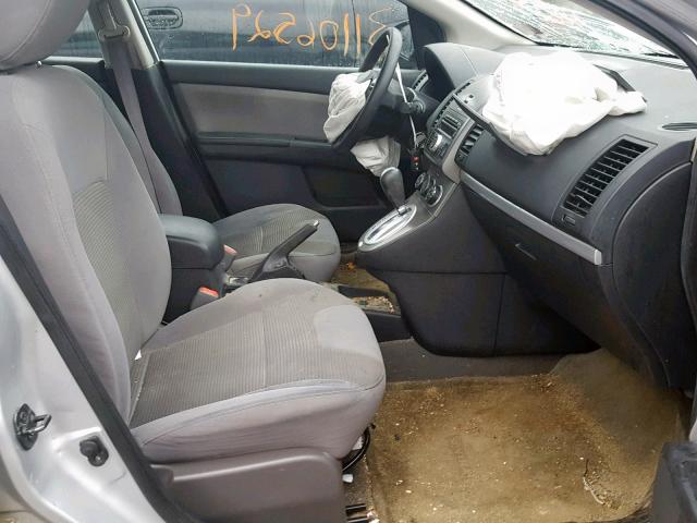 3N1AB6APXCL779186 - 2012 NISSAN SENTRA 2.0 SILVER photo 5