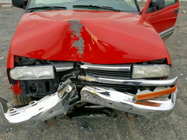 1GNDT13W2X2149854 - 1999 CHEVROLET BLAZER RED photo 7