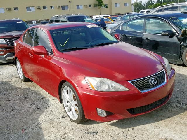 JTHBK262665019377 - 2006 LEXUS IS 250 RED photo 1