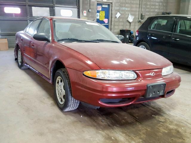 1G3NK52T3YC311498 - 2000 OLDSMOBILE ALERO GX MAROON photo 1