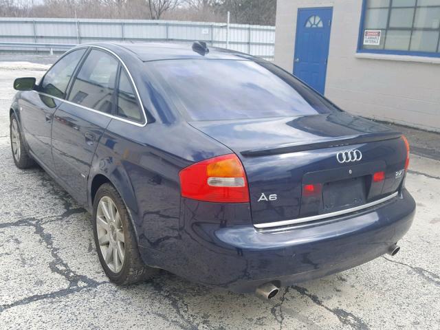 WAUCD64B14N096193 - 2004 AUDI A6 S-LINE BLUE photo 3