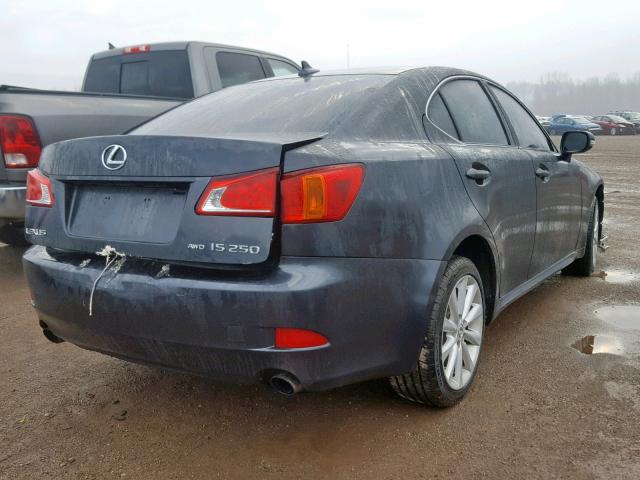 JTHCK262695029738 - 2009 LEXUS IS 250 CHARCOAL photo 4